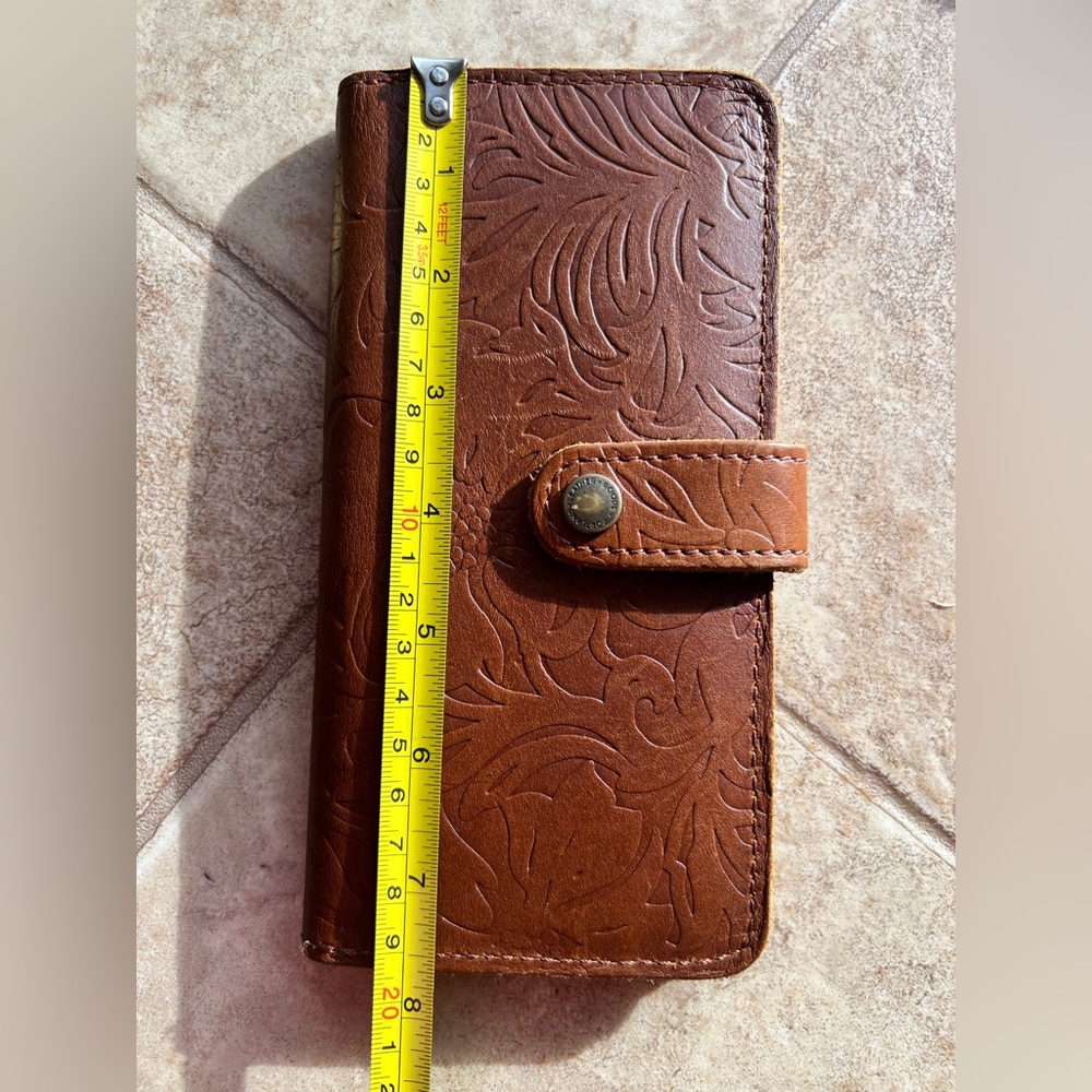 Portland Leather Goods Embossed Brown Wallet - Picture 14 of 14